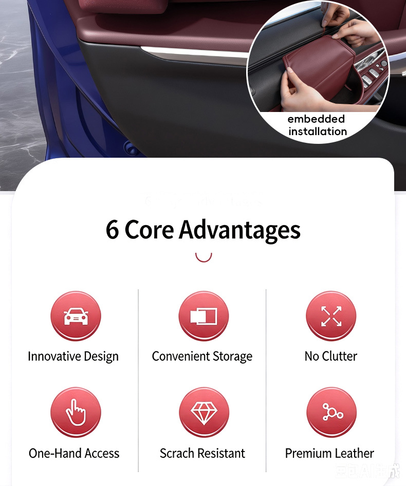 Cross-border car cup holder storage box, car storage bag, cup holder, phone holder, side storage box, multifunctional