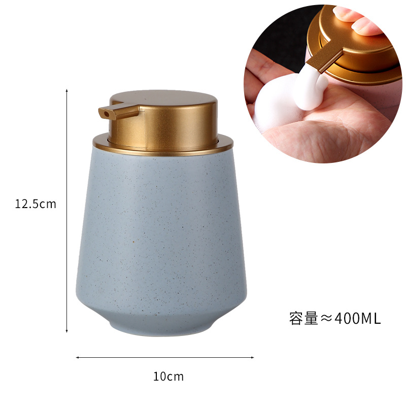 Nórdico Baño de cerámica mano desinfectante champú desinfectante sub-botella gel ducha Hotel mousse espuma prensa botella