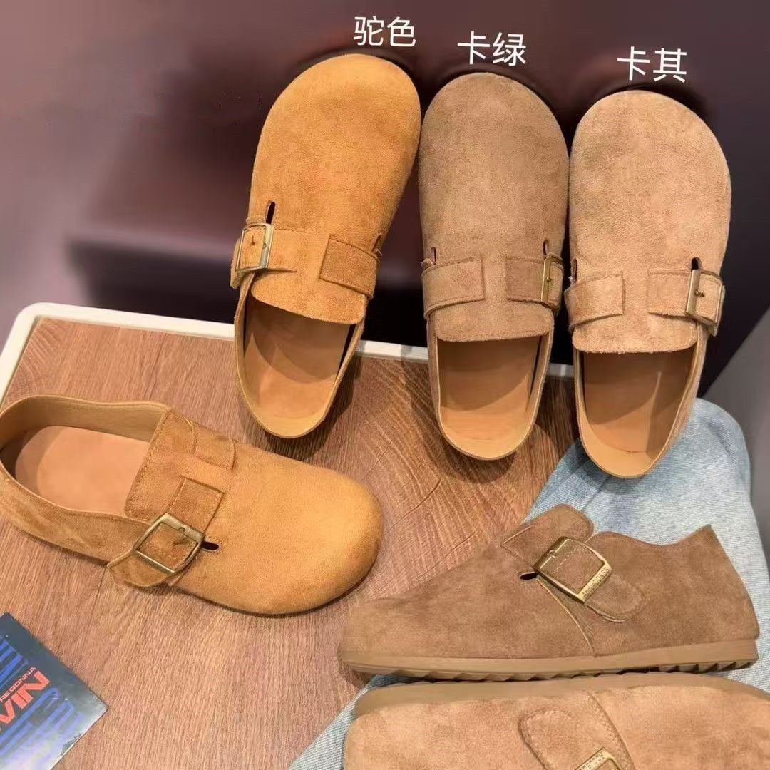 2025新款全包勃肯女鞋复古博肯一脚蹬鞋子时尚超软百搭单鞋休闲鞋