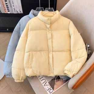Down cotton-padded jacket women's short 2024 new pup Korean version of loose fashion bread jacket cotton-padded clothes live foreign trade tide