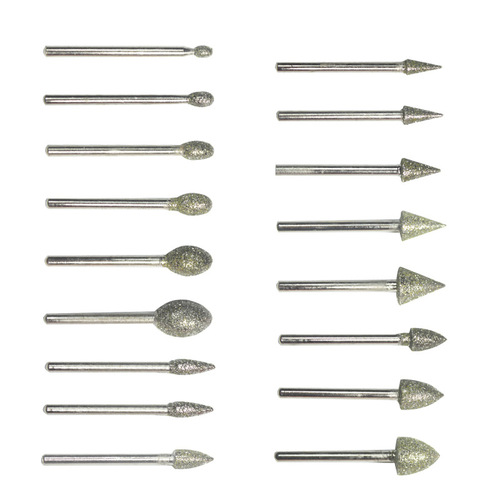 Diamond Grinding Head, Oval Shape, 3mm Shank; Alloy Diamond Polishing Tip for Rough Sanding—Ideal for Jade and Jadeite Carving & Surface Finishing