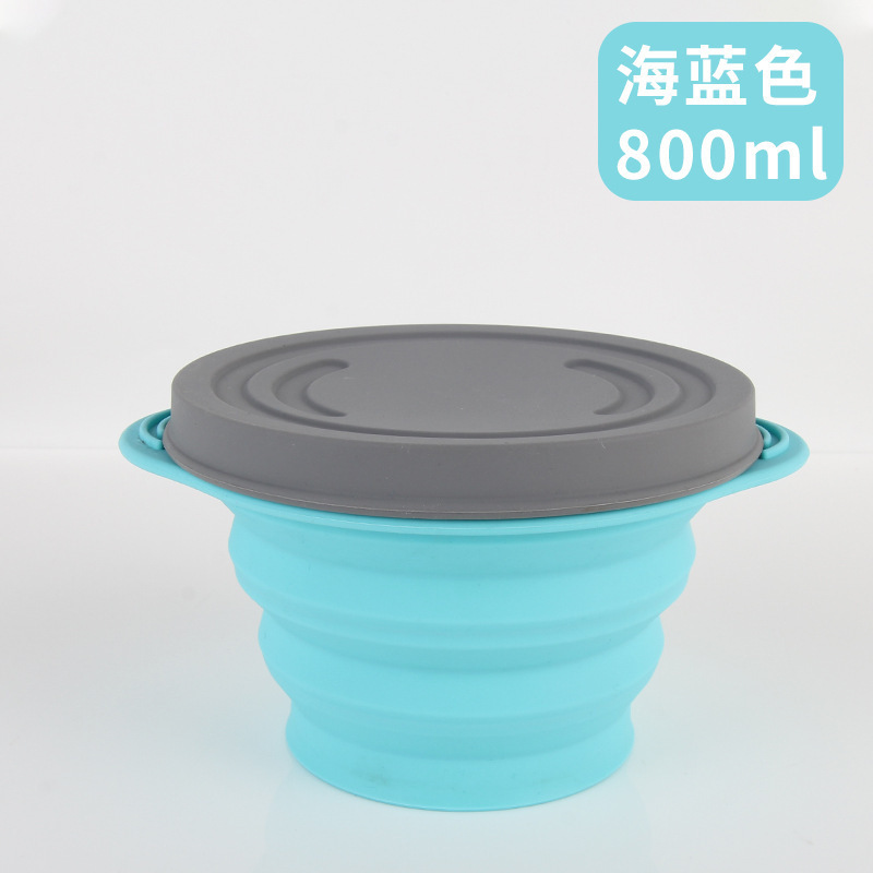 ♡ 食品グレードのシリコン製折りたたみボウル、旅行用伸縮式インスタントラーメンボウル、赤ちゃんや子供の旅行、アウトドアでの食事に最適、折りたたみ可能|undefined