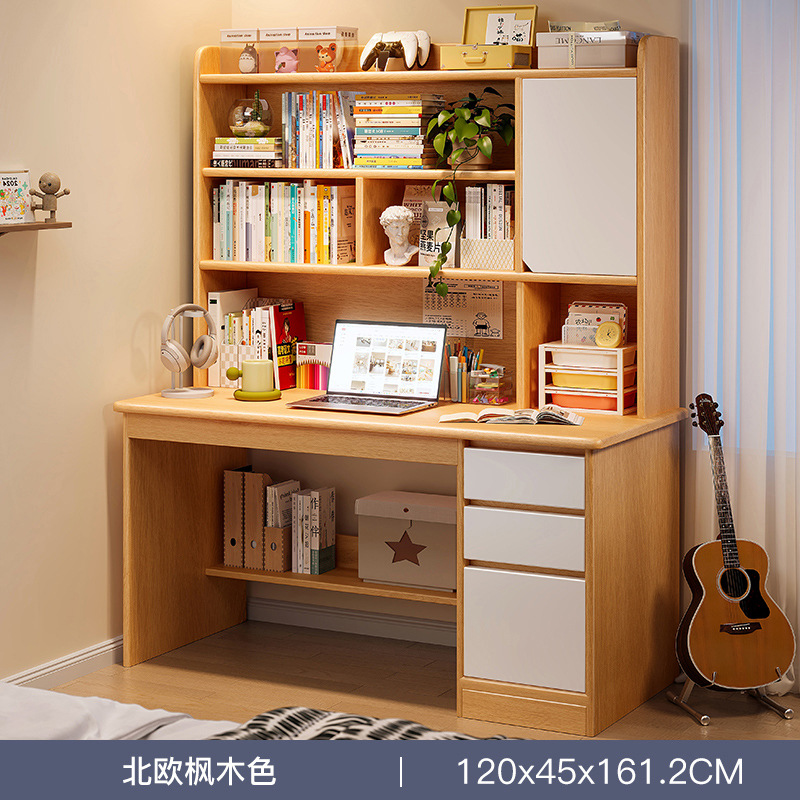 Escritorio de madera sólida escritorio de estudio para estudiantes en el hogar escritorio de escritorio estante de dormitorio escritorio de escritorio para adultos