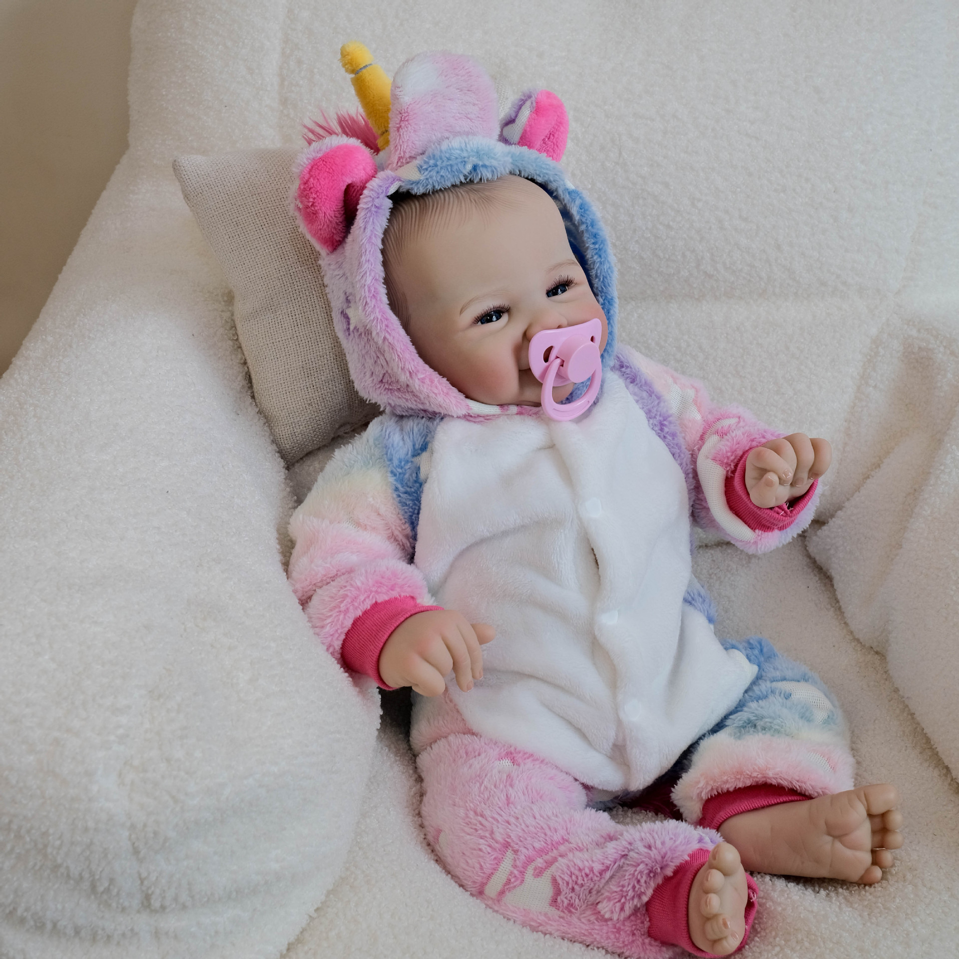 NPK 19 pulgadas unicornio mono muñeca vivienne para niños regalos de Navidad