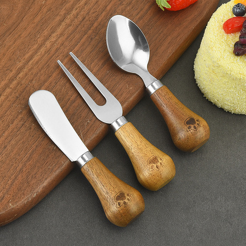 Vertical Butter Knife Stainless Steel Cheese Knife Jam Spatula Western Food Knife Wholesale Dessert Spoon Stainless Steel Knife Fork Spoon Batch