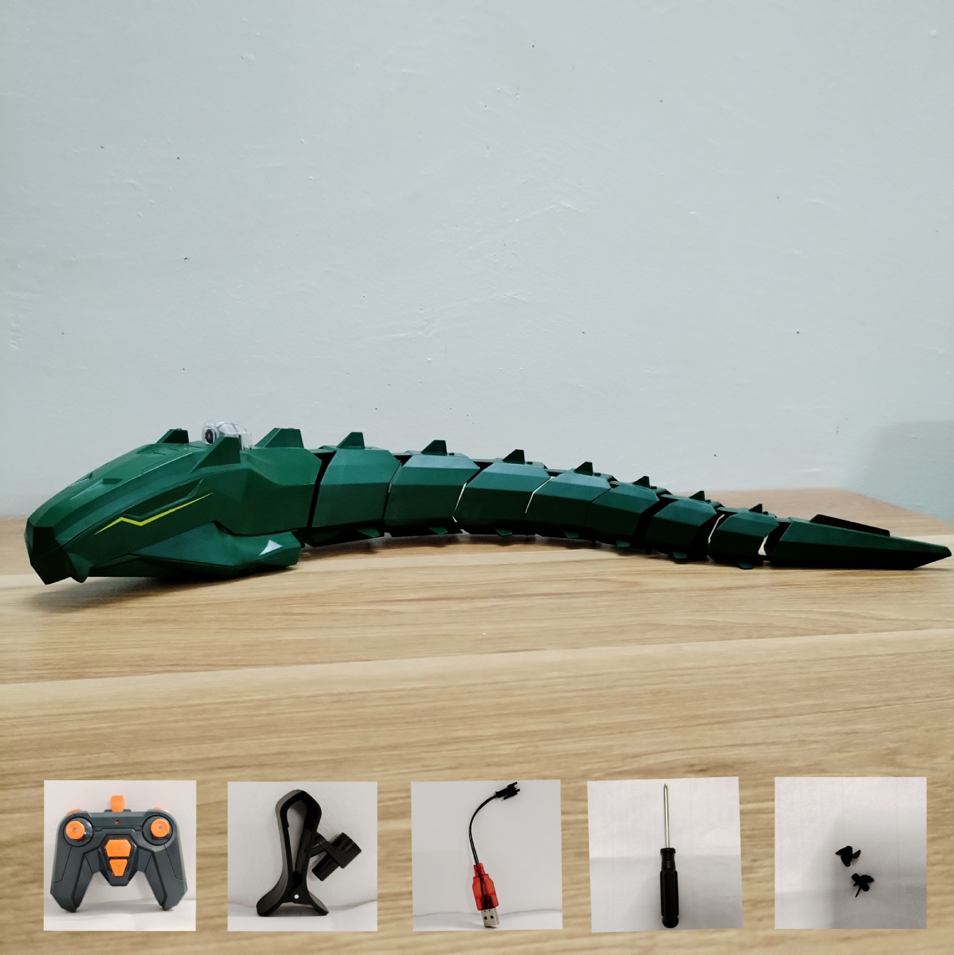 단일 배터리 - 그린 파이썬 + 리모컨 + 앱 + 카메라 모델(내장 리튬 배터리 + 액세서리)