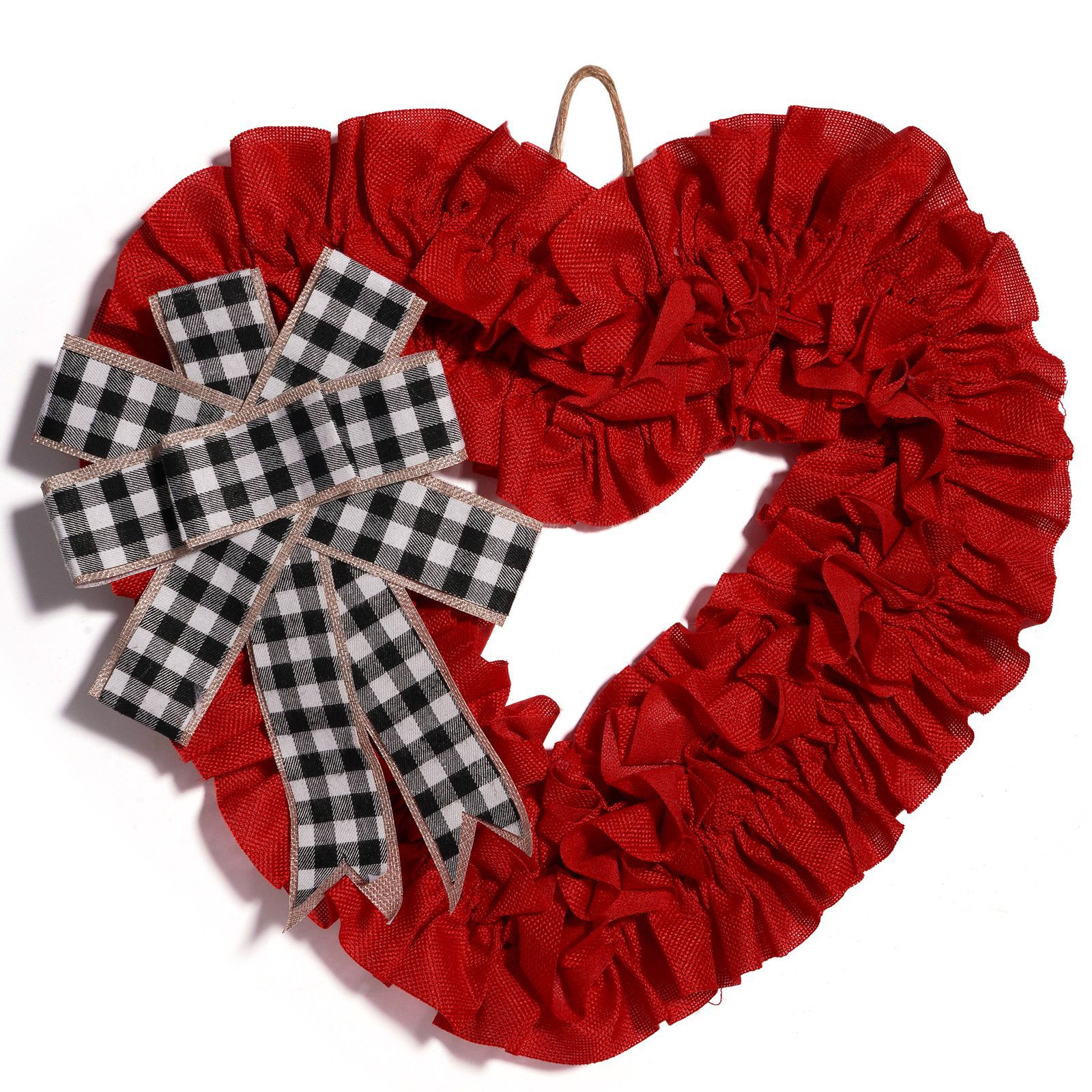 Nuevos productos transfronterizos del día de San Valentín tela de amor guirlanda de flores atmósfera roja boda creativa amor hogar decoración colgante de puerta