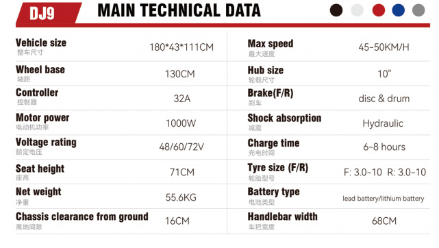 DJ9 Electric Motorcycle High Power E-bike High Speed