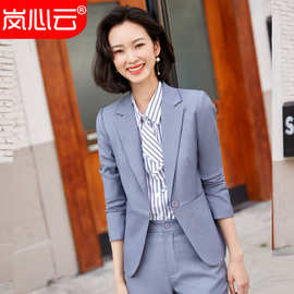 显瘦正装销售修身工作服工装新款商务办公室女西装套装