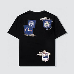 夏の新型潮牌福神男仏頭達摩プリント半袖tシャツ男女同金