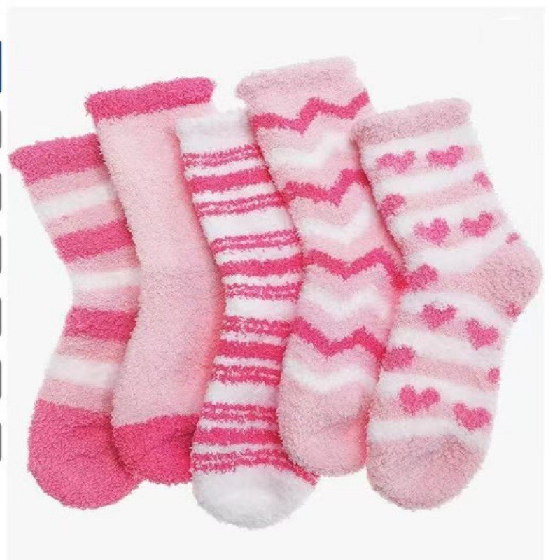 Coral Fleece Socks, Thickened for Warmth, Non-Shedding, Pink Floor Socks for Women, Autumn and Winter Half-Velvet Socks, Direct Sales from the Manufacturer, Wholesale Coral Fleece Socks, Thickened for Warmth, Non-Shedding, Pink Floor Socks for Women, Autumn and Winter Half-Velvet Socks, Direct Sales from the Manufacturer, Wholesale