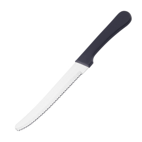 Amazon Bestseller: Stainless Steel Steak & Western Dining Knife with Thickened Plastic Handle, Fine Serrated Edge – Perfect for Steaks and All Dinner Dishes