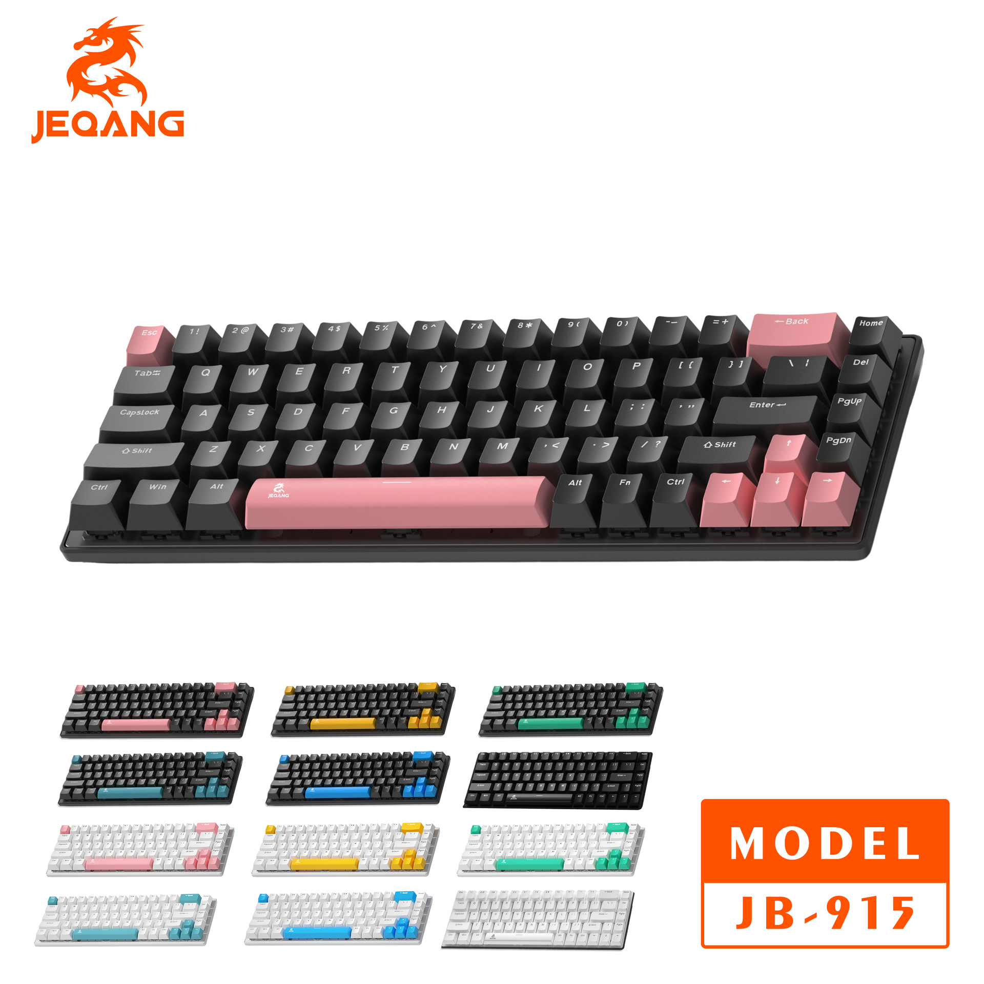 Mechanical Wireless Bluetooth Keyboard With Backlight Display_voghion.com