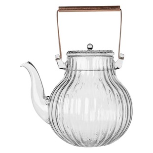 Japanese-style Handmade Heat-resistant Glass Flower Teapot Teapot Making Teapot Kettle Electric Ceramic Stove Bracer Pot Chrysanthemum Flap Pot for Boiling Tea for Household