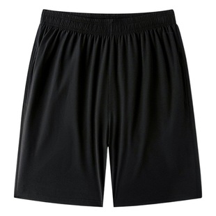 Summer Fashion Men's Black Pants Comfortable Breathable Straight Casual Pants Multi-size Optional Pro-word Pants Beach Pants