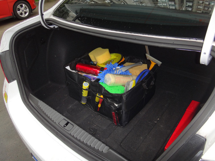 Car Storage Box, Car Debris Bag, Multi-Functional Foldableing Oxford Cloth Storage Box, Car Trunk Storage Box