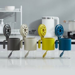 玻璃調料盒家用廚房鹽調味瓶罐收納盒組合套裝輕奢味精佐料調料罐