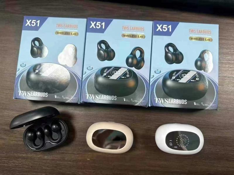 国境を越えた売れ筋 X51 クリップオン Bluetooth ヘッドセット、ミラー デジタル ディスプレイ、超長いバッテリー寿命、持ち運びが簡単、快適な着用感 5.4|undefined