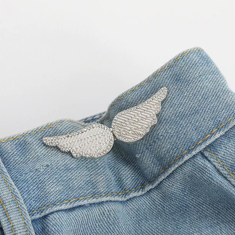 Nail-Free Removable Waist Buckle Pair, Flat-Bottom Seamless Buttons for Pants & Skirts, Assorted Designs