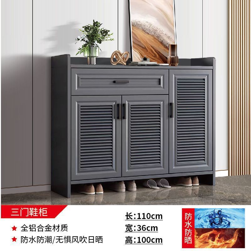 블랙 3도어 신발장 길이 110cm, 폭 36cm, 높이 100cm (맞춤형 제품이므로 주문하기 전에 고객 서비스에 문의하십시오)