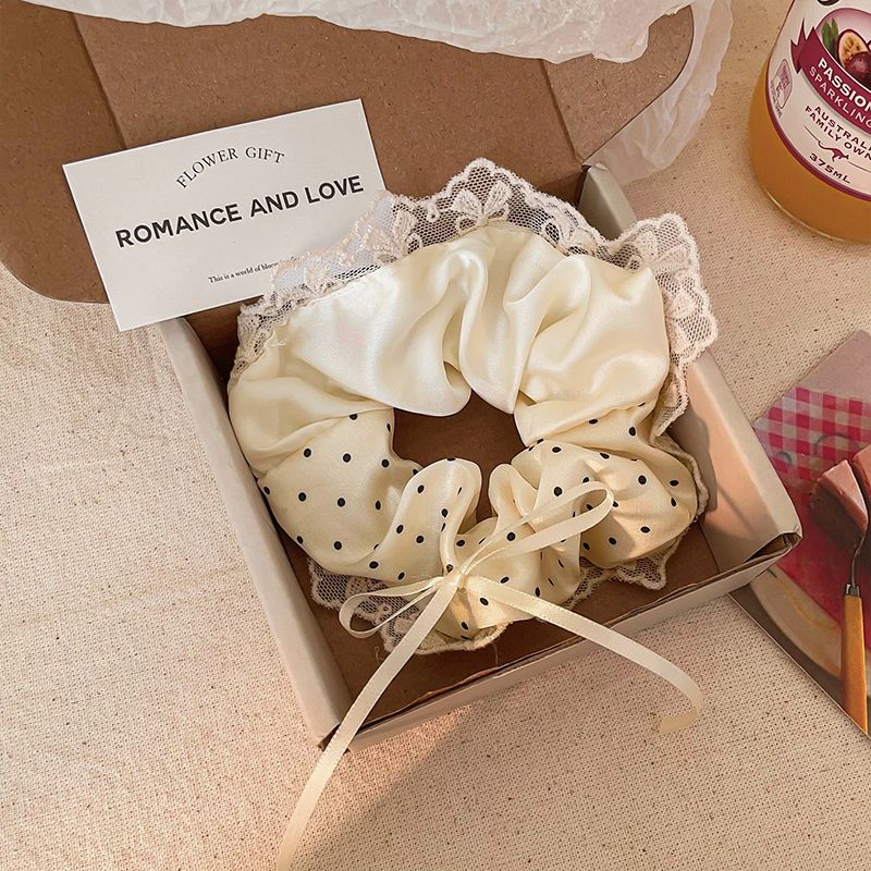 Coreano de alta calidad collar de cabello para mujeres de verano cabello de cola de caballo arco de encaje tocado de alta elasticidad