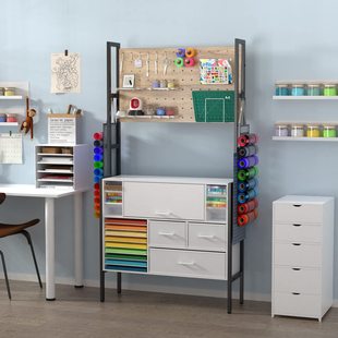 Organize and Storage Cabinet Compatible with Cricut Machines, Vinyl Holder Large Craft Room Home