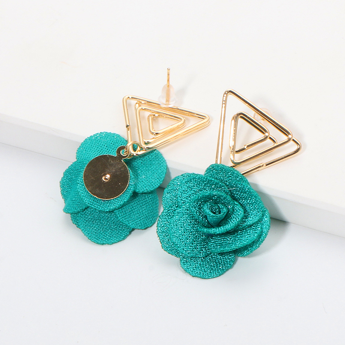 Pendientes De Flores Triangulares Coreanos Al Por Mayor display picture 3