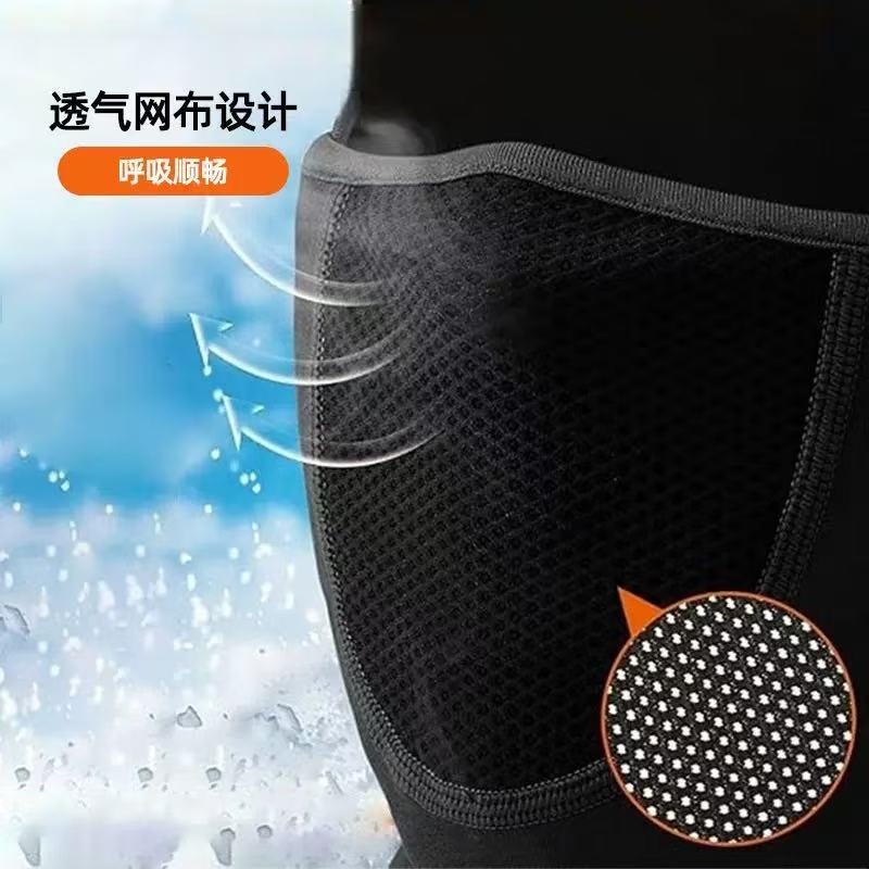 Casco de esquí transfronterizo máscara respirada protector de cuello largo para motocicleta cubierta de cabeza protector de nariz multifuncional