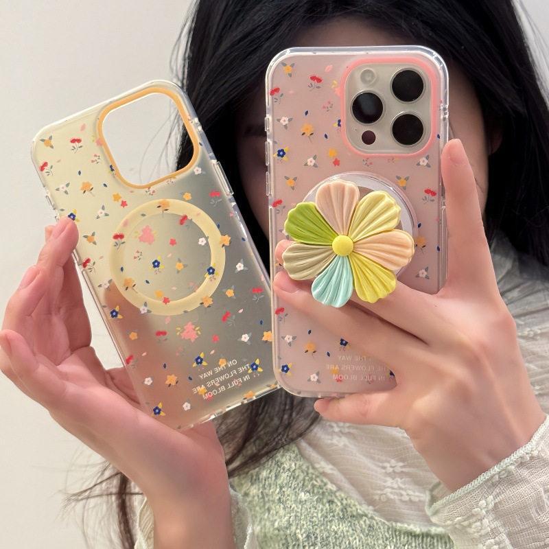 Lindas flores de verano de nicho para iPhone15Pro funda para teléfono móvil 16ProMax pequeño fresco 14/13 femenino 16
