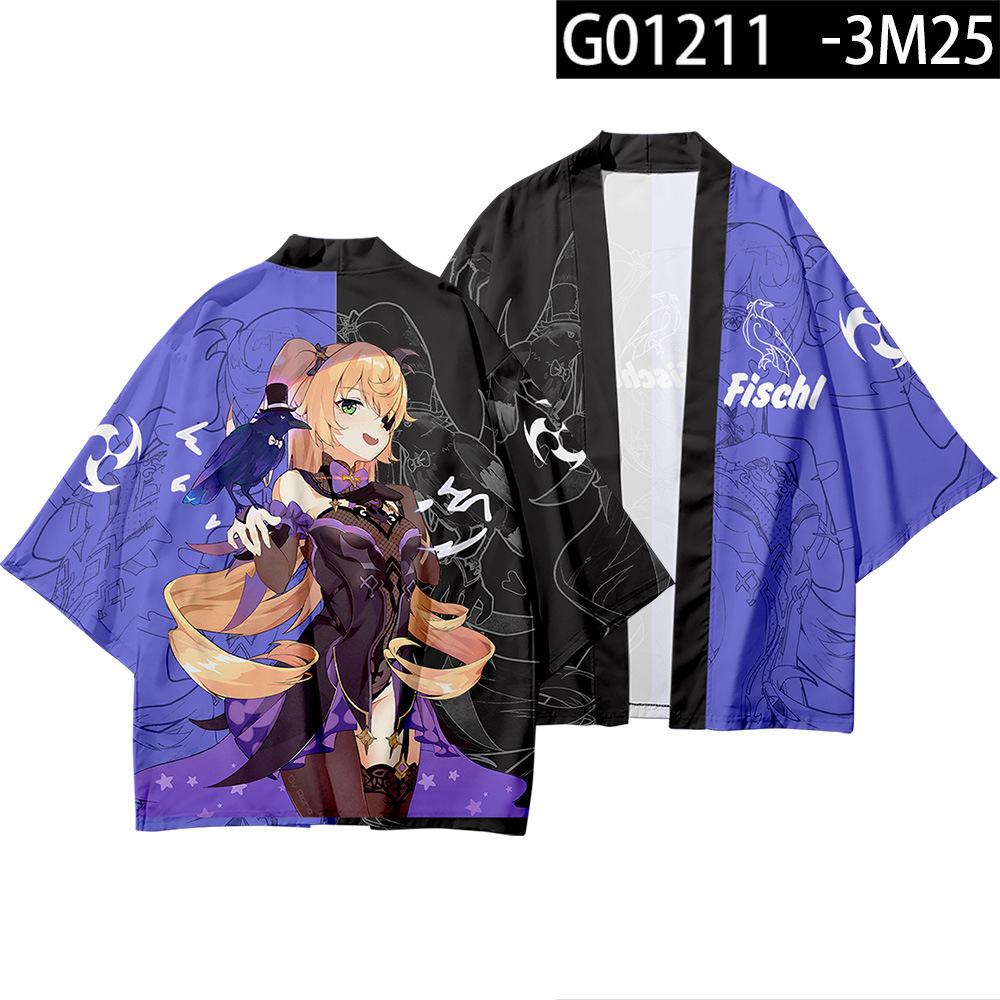2024 verano anime cosplay dios original Genshin capa Riyue Keli cardigan kimono capa image 35