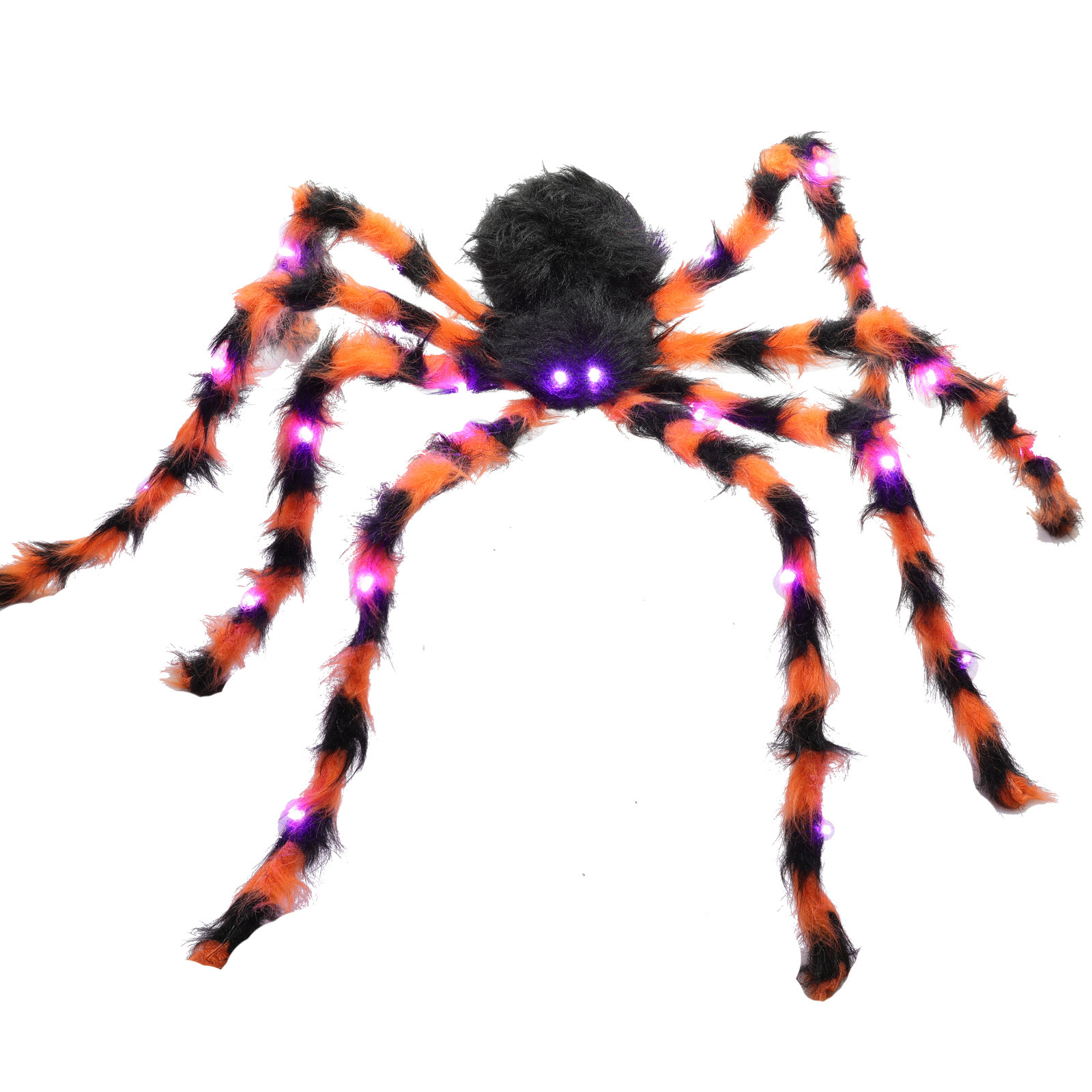 Araña luminosa de Halloween Decoración de Halloween Araña Fiesta de vacaciones Decoración de terror Ojos Araña luminosa Personalización