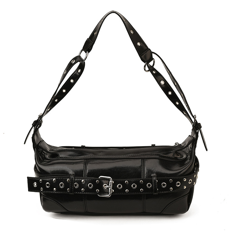 Bolsas de viaje transfronterizas nicho de mujer punk estilo de hombro bolsas de brazo 2025 nuevas bolsas de palos casuales