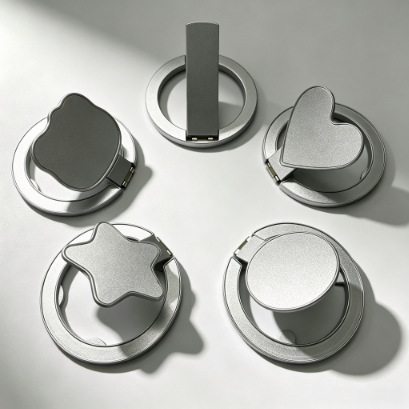 Cartoon alloy stand folding KT cat heart-shaped circular pattern manufacturer MagSafe magnetic phone stand ring holder Cartoon alloy stand folding KT cat heart-shaped circular pattern manufacturer MagSafe magnetic phone stand ring holder