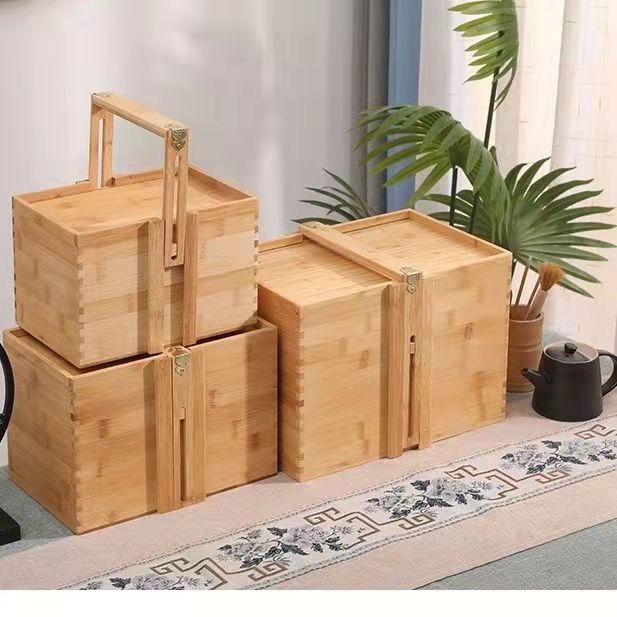 木质茶叶盒创意手提散装茶叶包装木盒木制福鼎白茶普洱茶茶叶礼盒