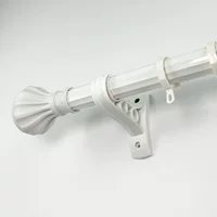 Карниз для штор из цинкового сплава, одинарный/двойной, с перфорированными крючками, бесшумная направляющая, в комплекте с кронштейнами и аксессуарами.