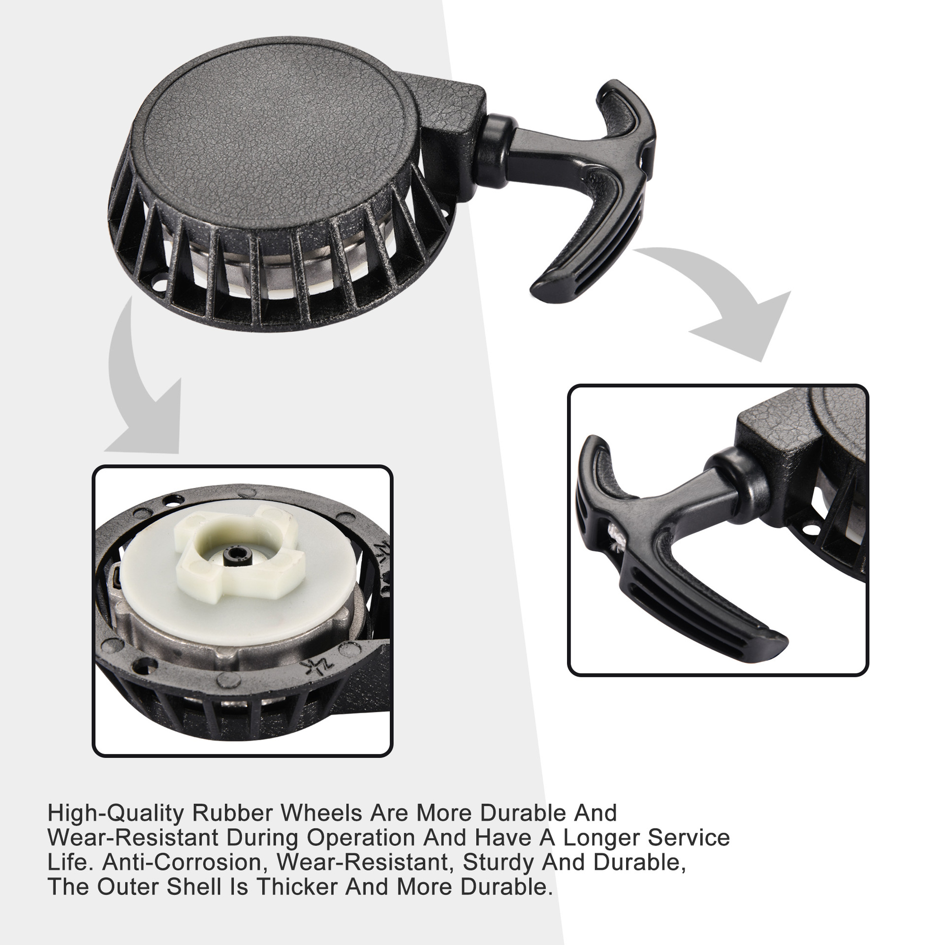 Motorcycle Pull Start Rear-Start Starter Assembly Replacement for 2-Stroke Brush Cutter 49Cc 50Cc Summer