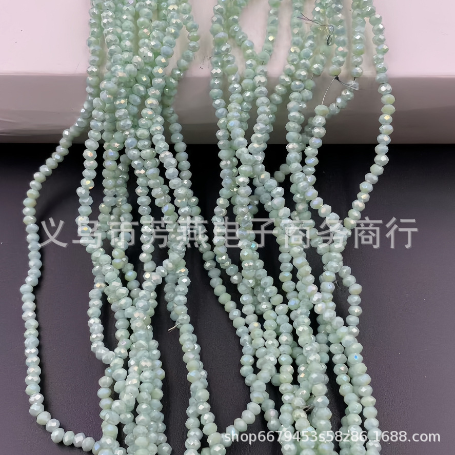 Cuentas planas de 1MM para ruedas de cuentas, cuentas de porcelana AB de alta temperatura, coloridas, transparentes, iridiscentes, facetadas, para pendientes, pulseras, espaciadores y micro cuentas.