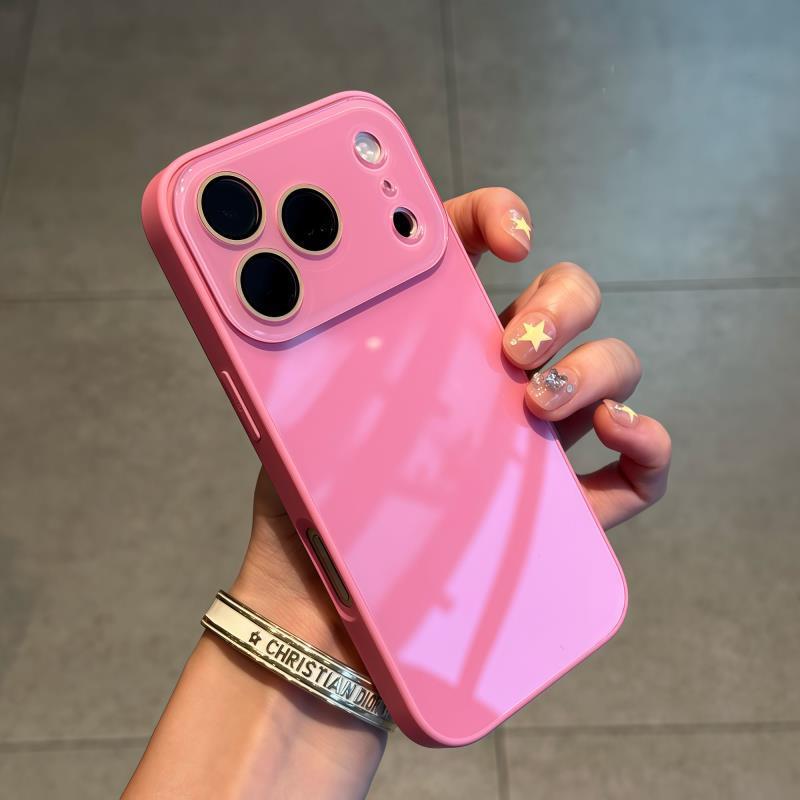 Suitable for Apple 17Promax Crystal Phone Case Iphone16 Simple and Luxurious 15 All-Inclusive Anti-Fall 14 Trendy