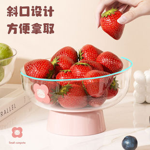 Mini Fruit Plate Double-layer Washing Fruit Artifact Draining Basket Kitchen Household Living Room Draining Basket Delicate Small Fruit Plate