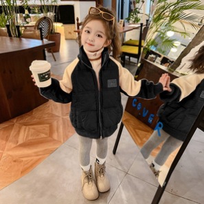 Chaqueta de invierno para niñas 2024 nuevo otoño e invierno chaqueta acolchada de algodón para niñas chaqueta cálida chaqueta acolchada para niñas chaqueta acolchada de invierno