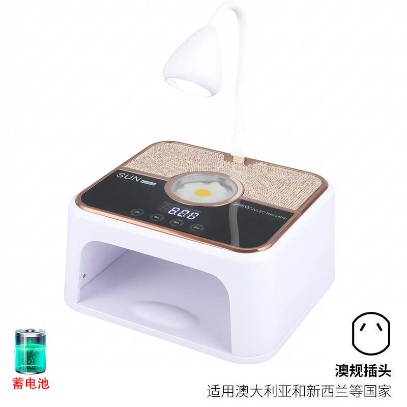 Lámpara de manicura de almacenamiento 268W de alta potencia UV + LED doble fuente de luz pegamento de manicura luz fototerapia inteligente transfronteriza
