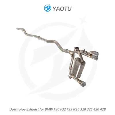 Suitable for BMW F32/F33 N55 335I 435I stainless steel exhaust system with valve (Exhaust pipe)