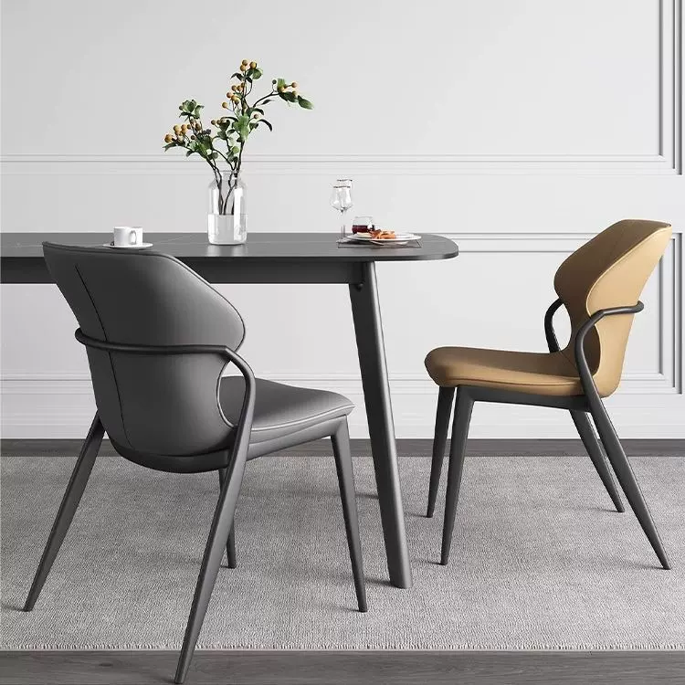 可叠放高端轻奢餐椅小户型家用靠背椅高级酒店咖啡民宿户外椅