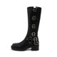 Women's round-toe ankle boots, thick-heeled leather buckle, thick-soled, western mid-calf Knight Martin boots, summer