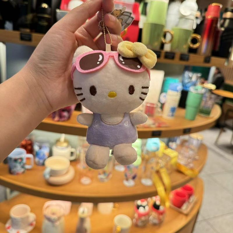 漫画アニメサンリオコーデュロイカーリーフリース KT 猫キーホルダーペンダント人形女の子バックパックペンダント|undefined