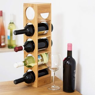 Wooden wine rack wooden one-piece multi-layer wine rack desktop display wine rack wine five brackets wholesale