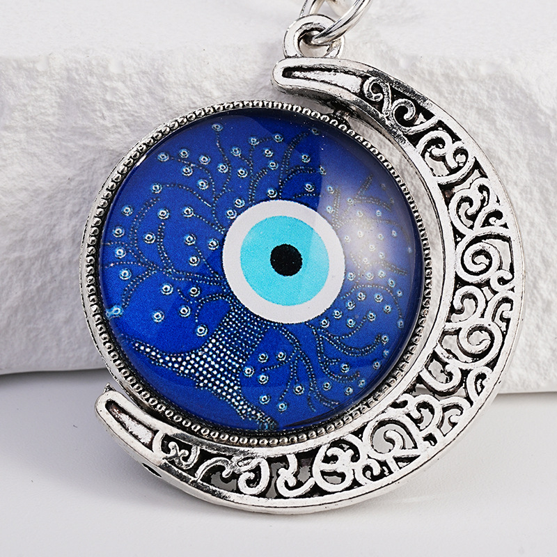 Devil'S Eye Pattern Cute Devil's Eye Metal Epoxy Unisex Bag Pendant Keychain