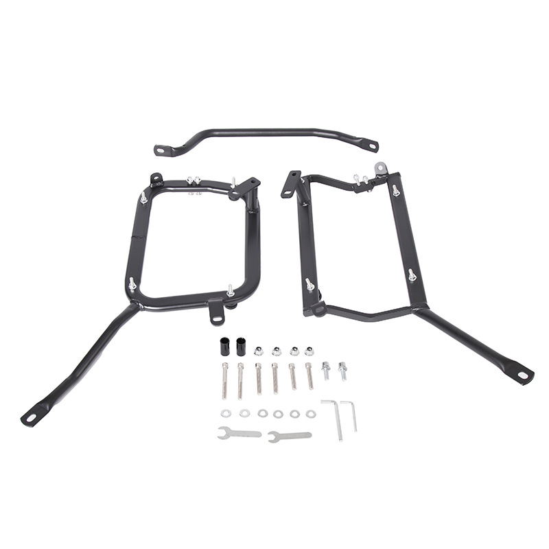 Aplicable a Benelli 502X marco lateral Jimpeng motocicleta marco lateral de caja lateral de acero al carbono soporte de tubo de escape de caja lateral