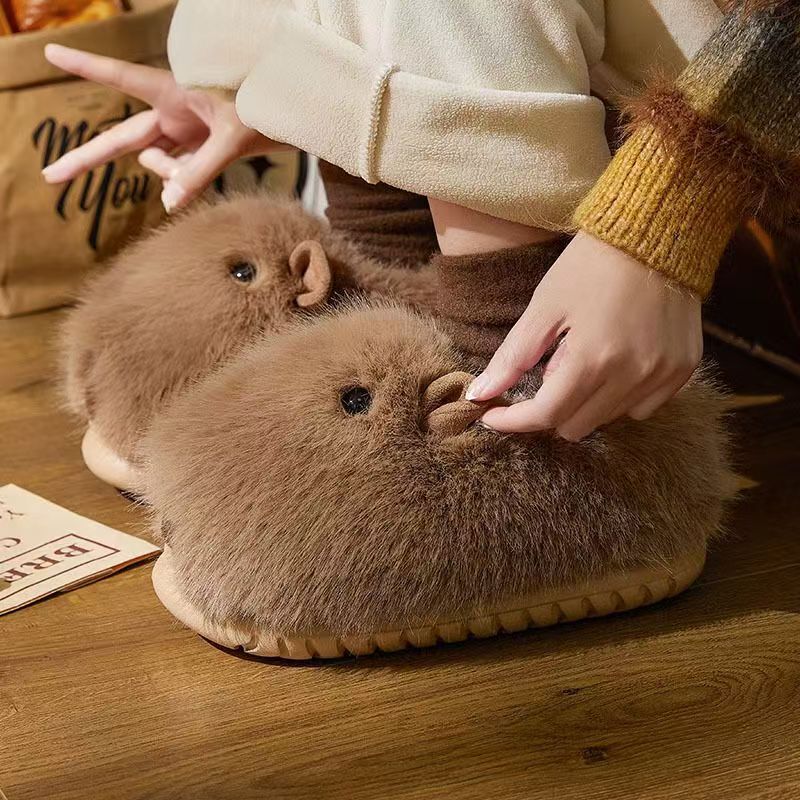 Cotton Slippers Women's Winter 2024 New Arrival Cappibala Indoor and Outdoor Wear Warm Non-Slip Padded Cotton Shoes