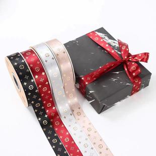 Bronzing Polyester Belt Louis Clover Flower Cake Flower bouquet Gift Box Packaging Ribbon Dessert Ribbon Ribbon